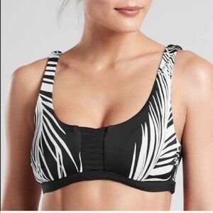Athleta Bikini Top Adriata Retro Black Swimsuit